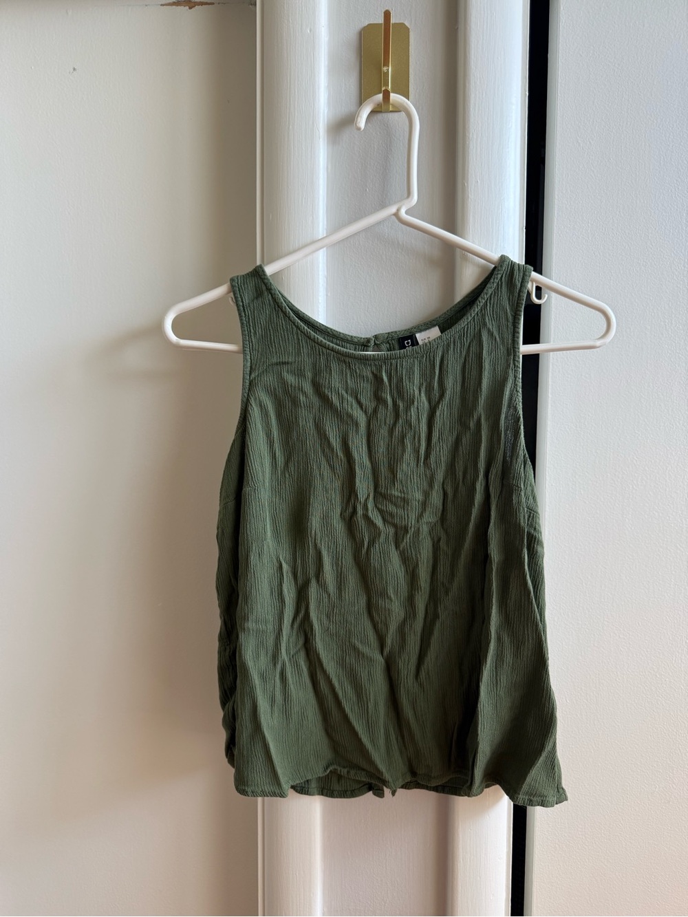H&M Olive Green Ribbed Tank Top